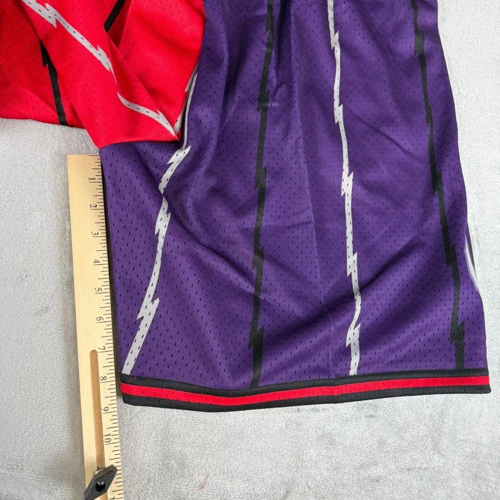 Toronto Raptors Mitchell Ness Split Swingman Shorts Mens 2XL Purple Red $95 NWT